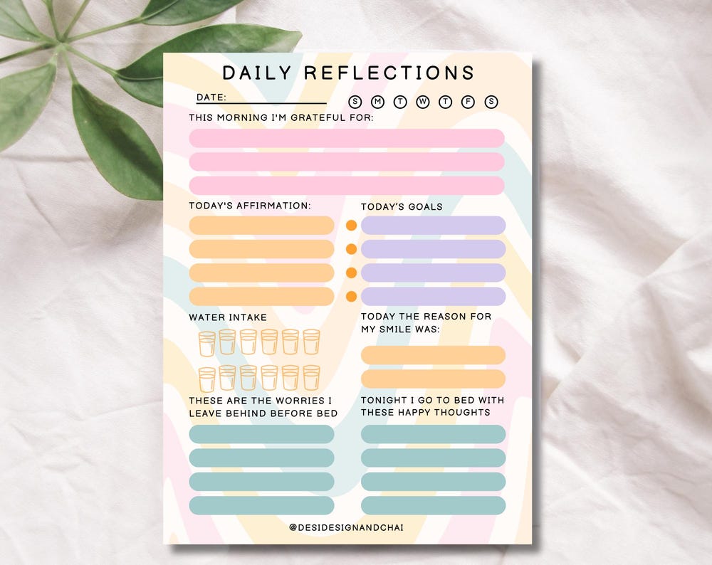 Daily reflection | Wellness Notepad