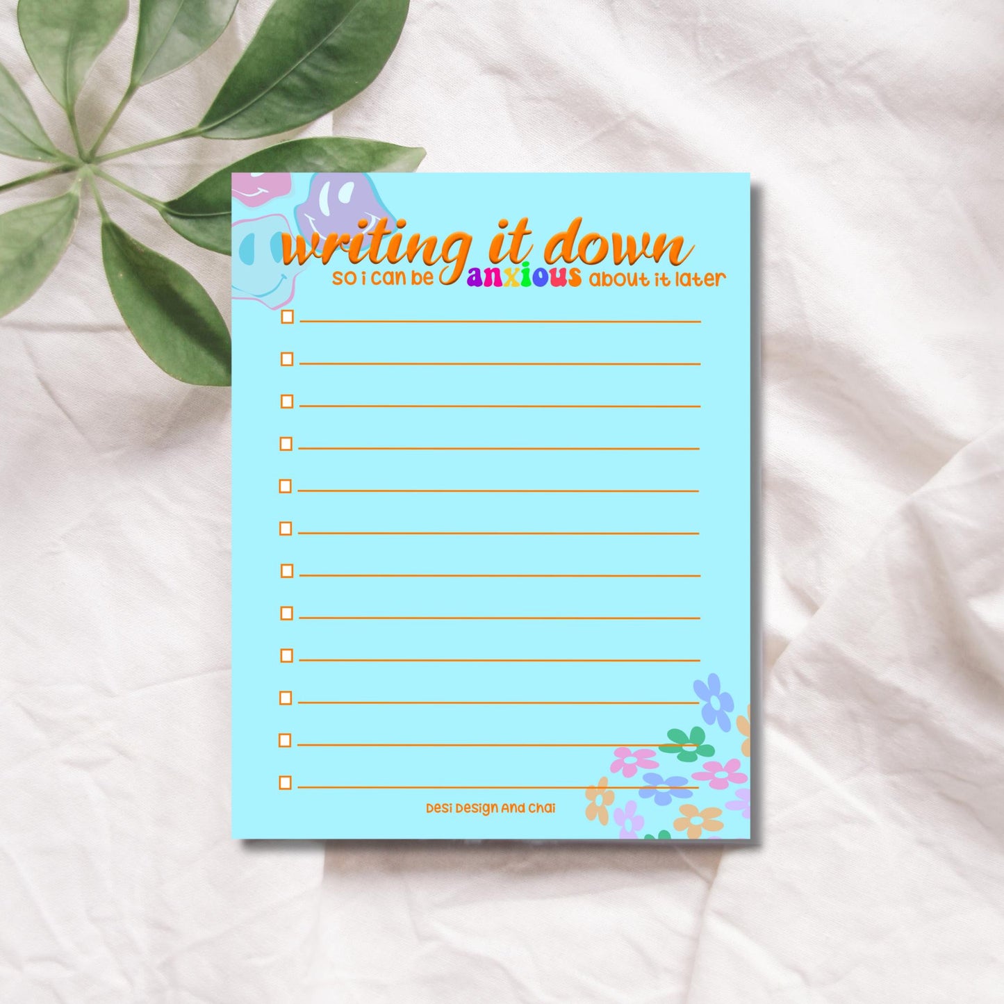 Write it down | anxious | Notepad | Stationery | Journal |Bullet journaling| Mental Health