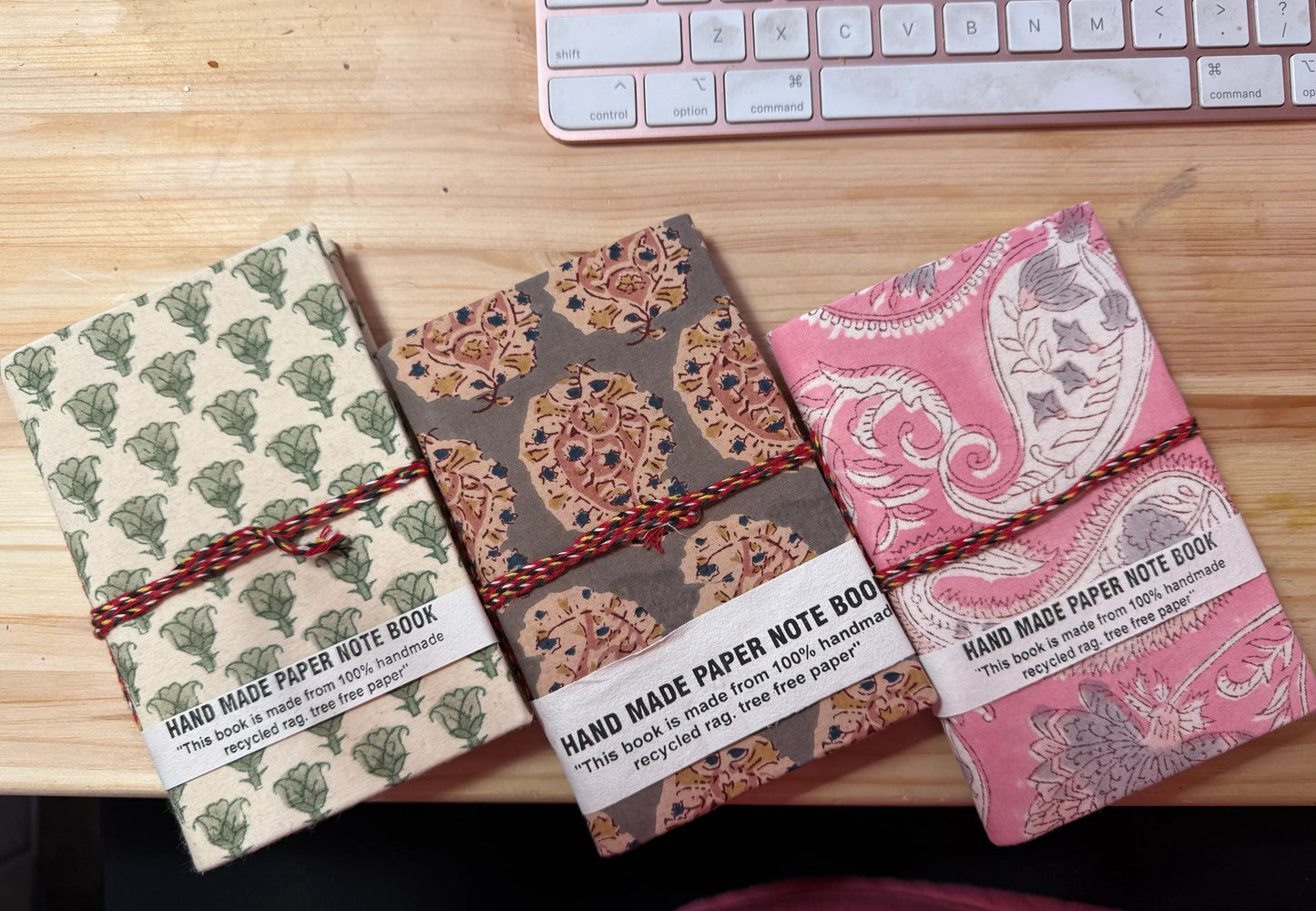 Handmade, blockprinted Quilted notebooks - Random